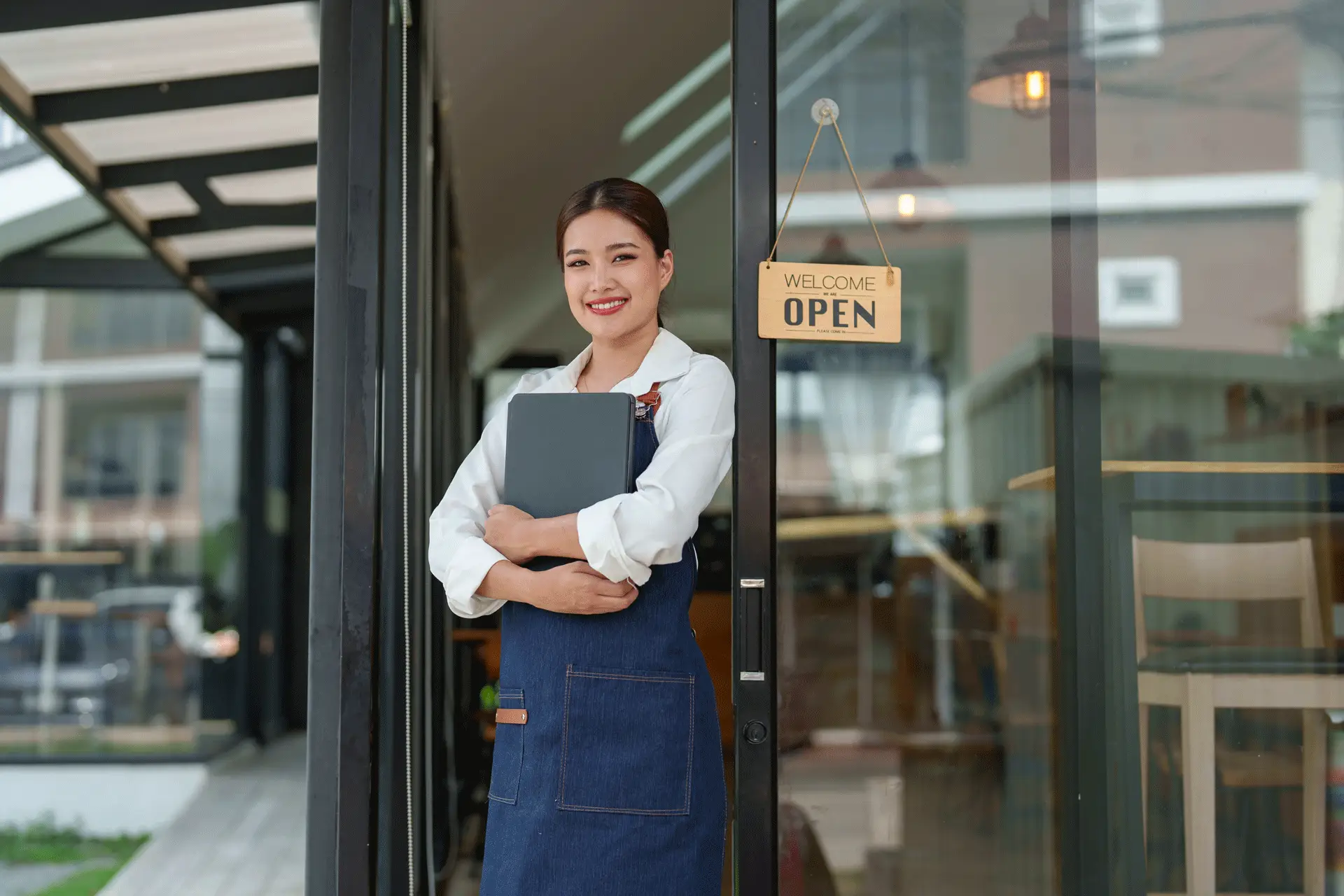A small business owner in Los Angeles who just signed up with a payment processor.